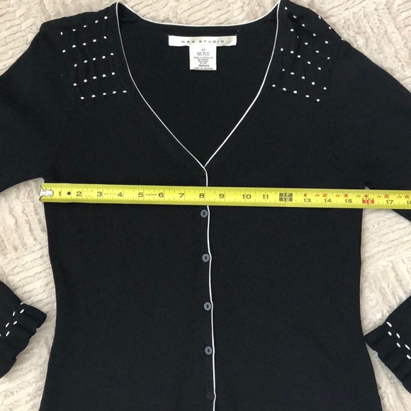 Max Studio black & white cardigan XS - Picture 6 of 8